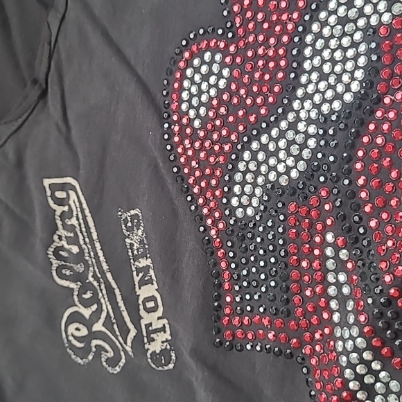 Rolling Stones T-shirt with beaded classic tongue logo - Picture 2 of 8